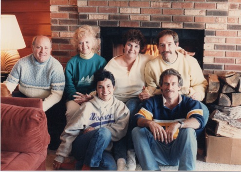 A 1985 gathering with: Don Phelps, Glo Voorhees Rubin, Rosie Carpenito, Bill May, Anna Lagos Scaggs, and Jim Barton.