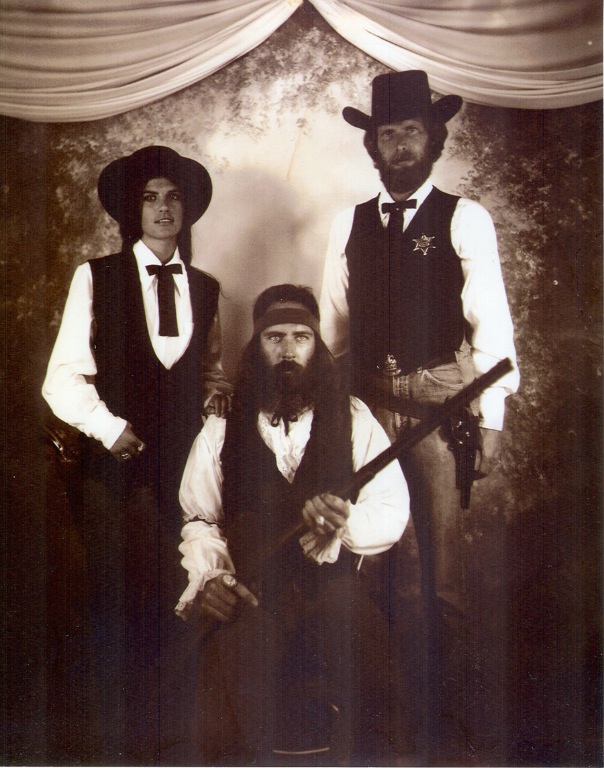 Chip Morrison, Rick Stewart and Rebecca Rose at a 
Western Festival in Tombstone, AZ in the late 70s.