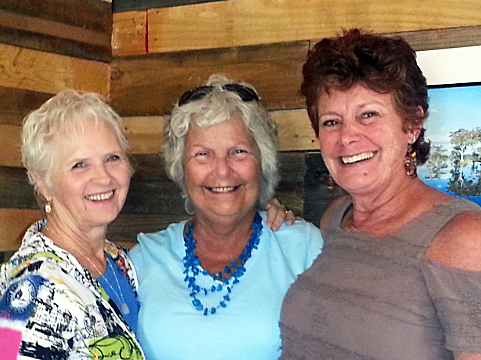 Glo Voorhees Rubin, Rosie Carpenito, and Kim Duvall share a nice lunch together