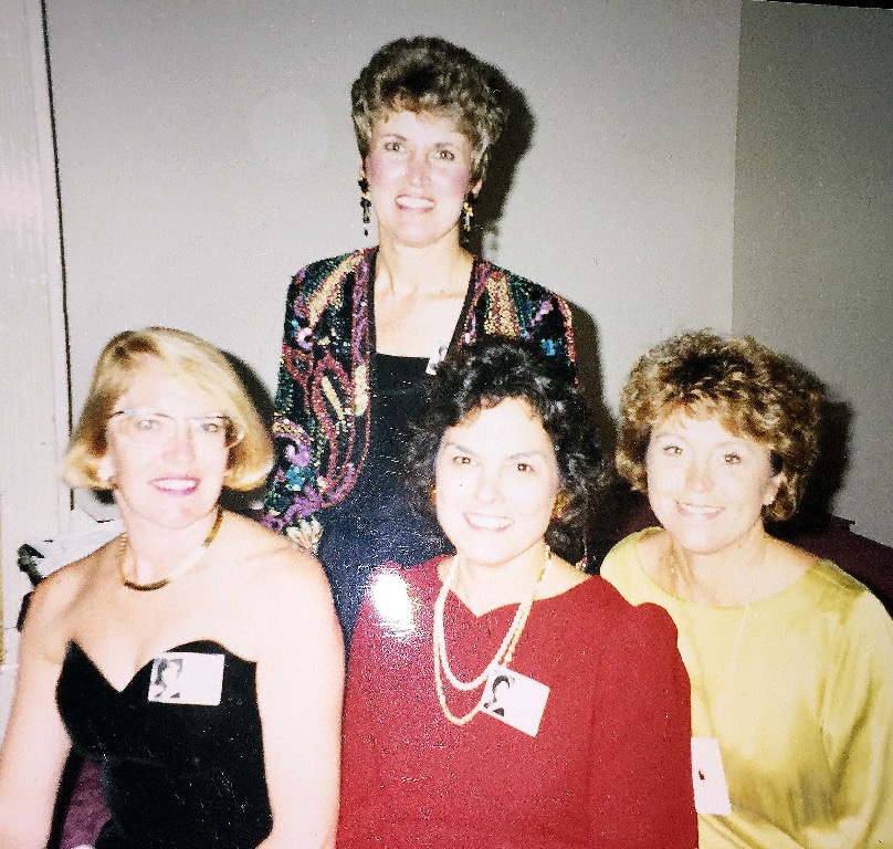 Top: Randi Wright Chen
Left to Right: Sherry Shaller Marshall, Anna Lago Scaggs, and Sue Clay Pederson  at the 20th Reunion